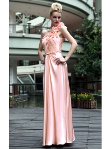 Pink Empire One Shoulder Floor-length Prom / Party Dress