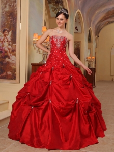 red ball gown dresses