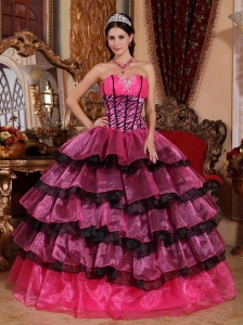 Brand New Multi-color Quinceanera Dress Sweetheart Organza Ruffles Ball Gown