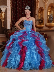 Exclusive Quinceanera Dress Sweetheart Organza Beading Ball Gown