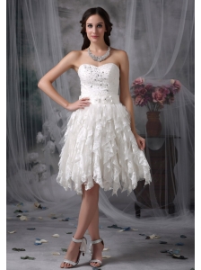 Sweet Empire Sweetheart Short Wedding Dress Lace Beading Knee-length