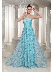 2013 Empire Printing Prom Dress For Formal With Sweetheart Floor-length