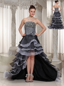 Black Lace Prom Dress on High Low Prom Dresses Hi Lo Hem Prom Gowns Pageant Homecoming Dress