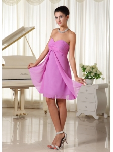 Lavender Sweetheart Ruched Bodice Chiffon For 2013 Cusomize Homecoming Dress