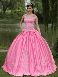 Rose Pink 2013 New Arrival Square Neckline Beaded Decorate For Quinceanera Dress