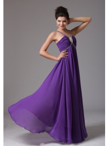 2013 Empire Spagetti Straps Prom Dress With Ruch and Beading In Illinois