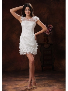 Appliques Decorate Short White Scoop Short Wedding Dress In 2013 Chandler Arizona