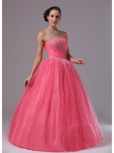 Coral Red In Bonsall California With Beaded Decorate Bust For 2013 Military Ball Gowns