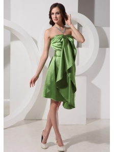 Olive Green Knee-length Prom Dress For Custom Made In Fraserburgh Grampian