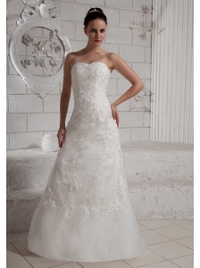 2013 Sweetheart Lace Wedding Dress For Custom Made