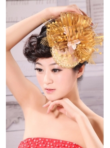Dream Princess Sweet Gold Tulle Bride Headdress