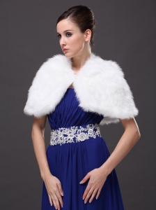 High Neck Perfect Faux Fur Prom Wraps / Shawls