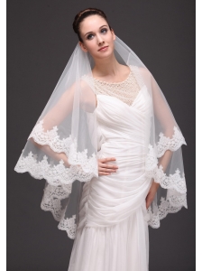 Lace With Two-tier Tulle For Modest Wedding