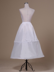 White Ankle-length Taffeta Petticoat