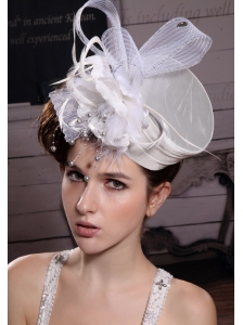 Fashionable Feather/ Ribbons Bridal Hat/ Headpiece