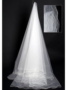 Multilayer Organza Modest Bridal / Wedding Veils