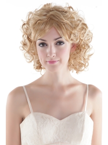 Cute Short Curly Blonde High Quality Synthetic Hair Wig