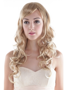 Long High Quality Synthetic Blonde Curly Hair Wig