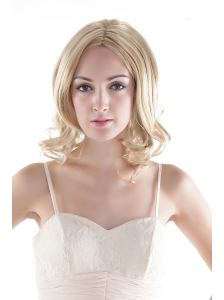 Short High Quality Synthetic Blonde Curly Hair Wig