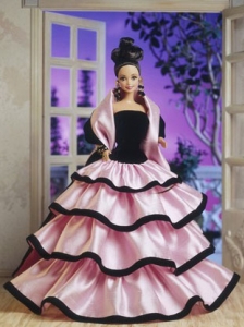 New Fashion Princess Handmade Baby Pink Strapless Party Clothes Fashion Dress For Quinceanera Doll
