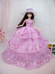 The Most Amazing Pink Dress With Embroidery Made To Fit The Quinceanera Doll