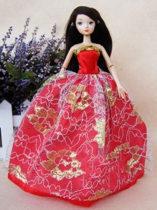 The Most Amazing Red Dress With Sequins Made To Fit The Quinceanera Doll