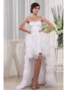 High-low Sweetheart and Ruffles For 2013 Wedding Dress