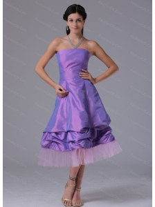 Short Lavender A-line Strapless Dama Dresses 2013 On Sale