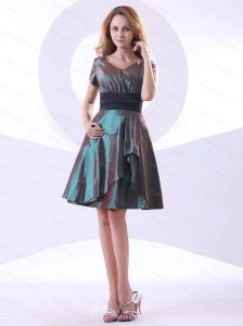 Short Sleeves V-neck A-line 2013 Dama Dress On Sale