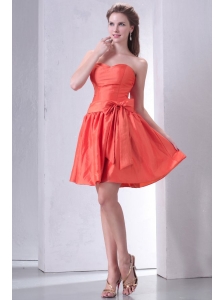 Cheap Sweetheart Short Prom Dress with Bowknot Mini-length