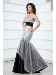 2014 Sexy Mermaid Sweetheart Sequins Floor-length Grey Prom Dress
