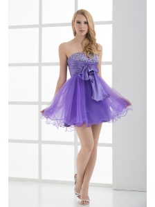 A-line Strapless Sleeveless Beading and Ruching Prom Dress