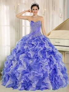 2013 Sweetheart Popular Quinceanera Dresses with Beading and Ruffles