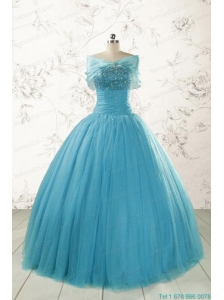 2015 Best Strapless Quinceanera Dresses with Beading