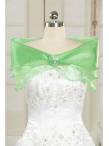 2014 New Style Beading Orange Shawls in Spring Green