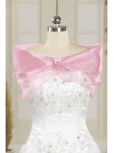 Pretty Beading Pink Wedding Party Shawls  for 2014