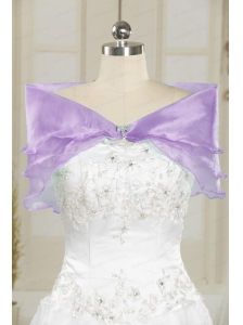 2014 Beading Orange Lilac Shawls for Wedding