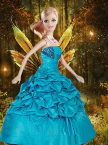 Beading And Pick-ups Quinceanera Dress For Quinceanera Doll In Blue