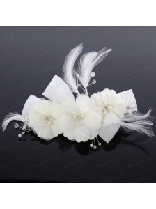 Beautiful Feather Watermelon Pearl Feather Fascinators