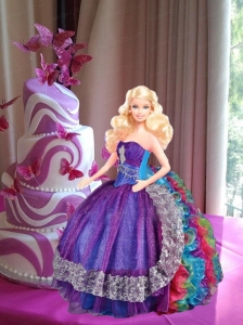 Muti-color Quinceanera Dress For Quinceanera Doll With Ruffles