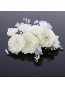 Pure Imitation Pearls Wedding Hair Flower for Summer