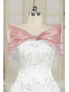 Simple Organza Beading Orange Shawls in Watermelon