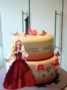 Wine Red Quinceanera Dress For Quinceanera Doll With Appliques