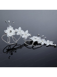 Nobile Alloy Silver Rhinestone Hair Ornament for Wedding