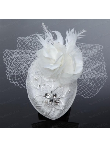 White 2014 Lovely Rhinestone Feather Hat Hair Ornament