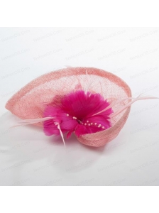 2014 Feather Tulle Red Hair Ornament for Women