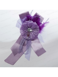 Beautiful Lavender Tulle Feather Hair Ornament