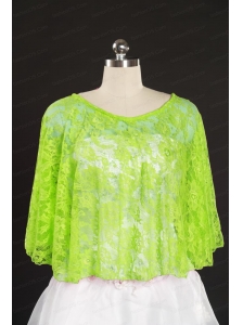 Spring Green Beading Lace Fall Wraps for 2014