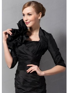 Beautiful Hand Made Flowers Jacket in Black