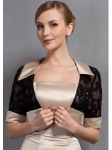 Black 1/2 Sleeves Jacket For Formal Evening